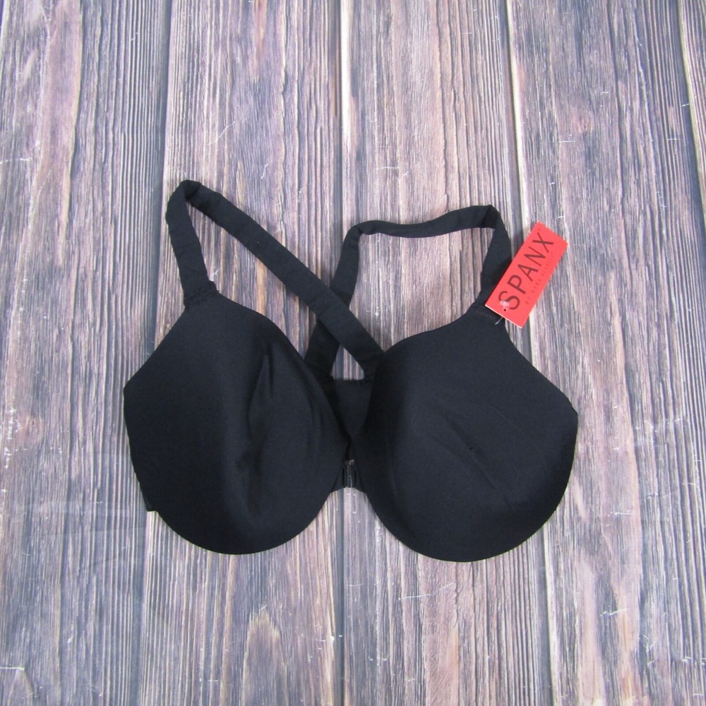 Spanx NEW NWT Womens 42D Black Bra Shaping‎ Bra-llelujah Clasp Front Cross Back